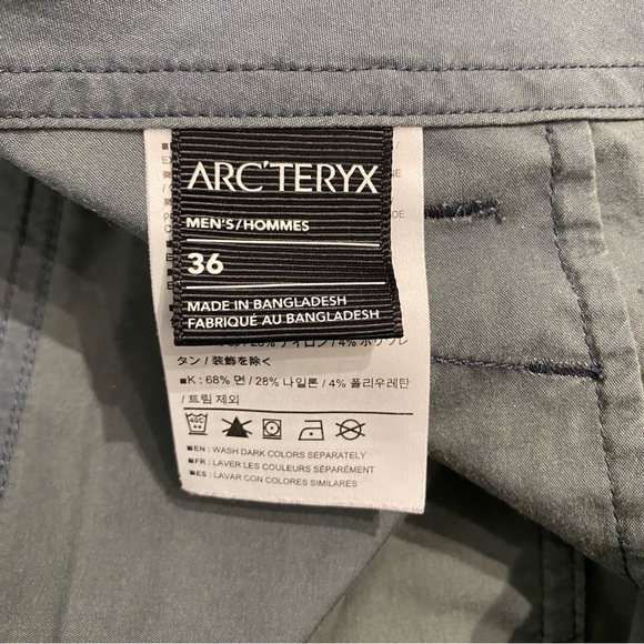 Arc'teryx Stowe shorts gray cotton men’s size 36 - Picture 5 of 7